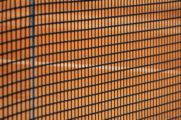 Tennis net on the court for playing tennis