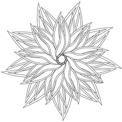 Sewing fabric with Coloring book page for adults and kids. Vector ...