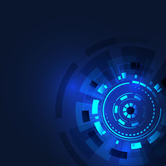Abstract technology round. Vector background