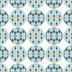 Polka dot seamless pattern. Fluffy polka dots. Vector illustration. Textile rapport.
