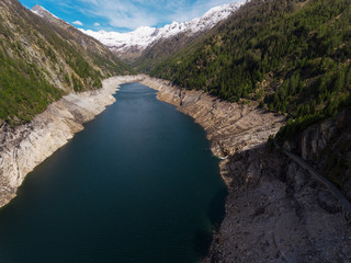 Dam with artificial lake Sambuco, Tessin