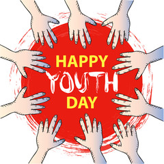 International Youth Day greeting card and poster design