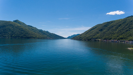 Lake view in Morcote, Tessin