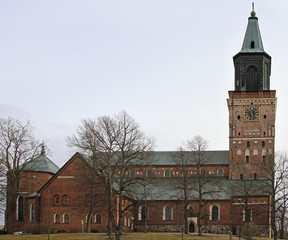 medieval Turku cathedral in Finland