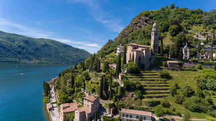 Lake view in Morcote, Tessin