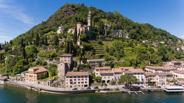Lake view in Morcote, Tessin