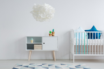 White and blue kid room