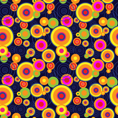 Fototapeta premium Seamless abstract pattern with different concentric circles