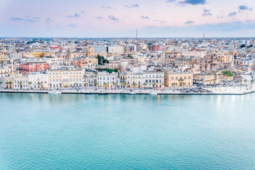 Fototapeta premium Aerial panorama of Brindisi, Puglia, Italy