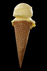 saved path photo and ice cream on black space 