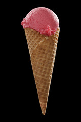 saved path photo and ice cream on black space 