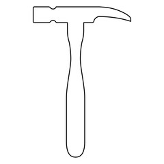Hammer   the black color icon .