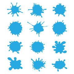 Grunge splashes set vector