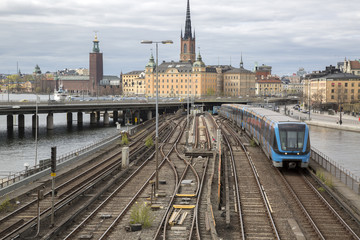 Local Train on  Central Bridge; Stockholm
