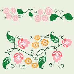 Slavic national floral ornament for use in clothing