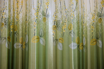 Beautiful green curtains