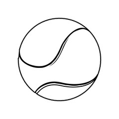 tennis ball isolated icon vector illustration graphic design
