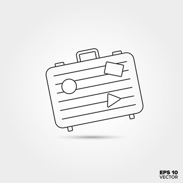 Travel suitcase Line Icon