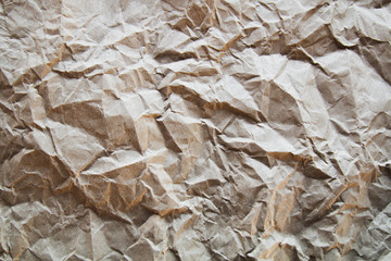 Wrinkled kraft paper. It is used for background and texture.