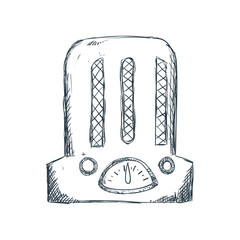Antique radio draw icon vector illustration graphic design