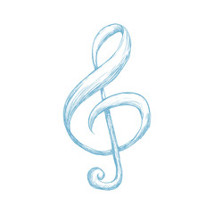 Obraz premium Music note draw icon vector illustration graphic design