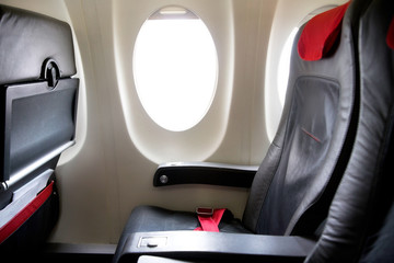 Fototapeta premium seat rows in an airplane cabin