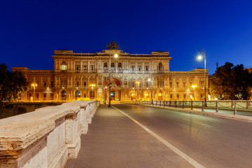 Fototapeta premium Rome. Palace of Justice and Umberto Bridge.