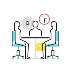 Color box icon, meeting concept illustration, icon