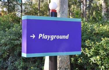 Playground sign