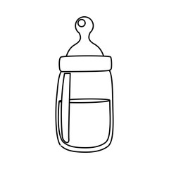 Baby feeding bottle icon vector illustration graphic design
