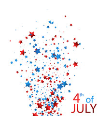 4th July background with stars.