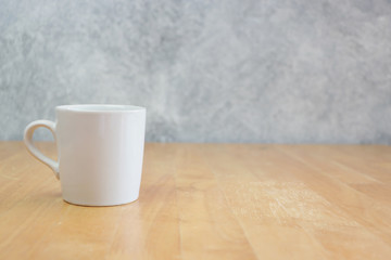 Fototapeta na wymiar Coffee mug on the desk