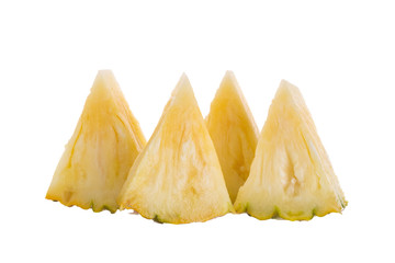 Pineapple slices isolated on a white background