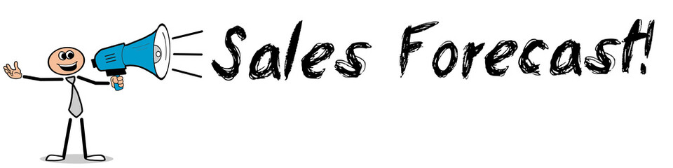 Fototapeta premium Sales Forecast! Mann mit Megafon
