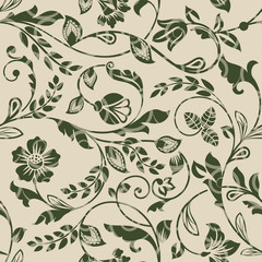 Seamless floral wallpaper pattern