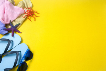 summer prop object on yellow ground