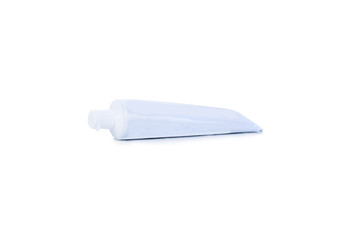 tooth paste on white background