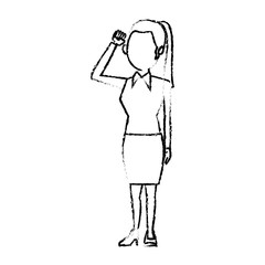 female political candidate election character vector illustration