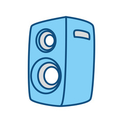 Music party speaker icon vector illustration graphic design