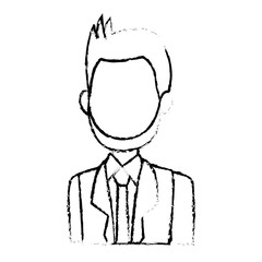 politician male character business suit standing vector illustration
