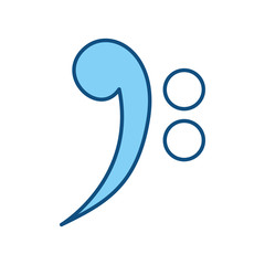 Music note symbol icon vector illustration graphic design