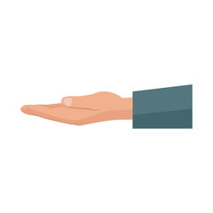 empty open hand assitance support icon vector illustration