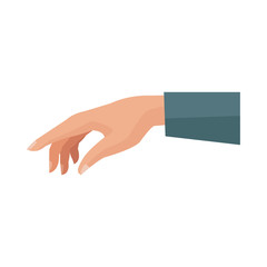 cartoon human hand man gesture icon vector illustration
