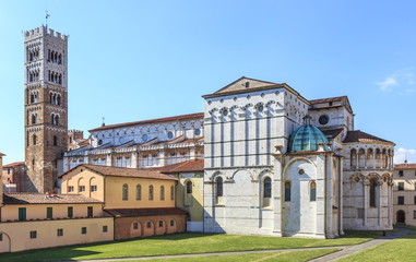  St. Martin Cathedral in Lucca, Tuscany, Italy  - obrazy, fototapety, plakaty