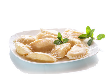 sweet boiled dumplings with cottage cheese