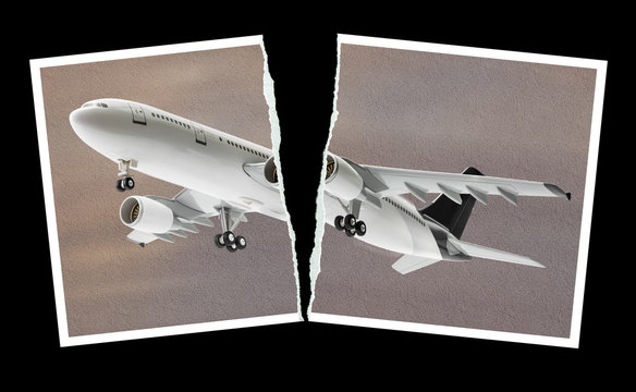 Fototapeta Airplane in photo paper