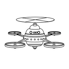 drone fly gadget technology remote propeller innovation vector illustration