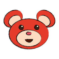 Teddy bear toy icon vector illustration graphic design