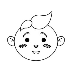 Cute baby cartoon icon vector illustration graphic design
