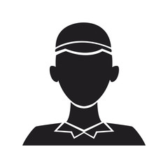 plumber silhouette character occupation repair icon vector illustration